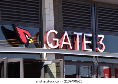 Glendale Arizona 3-17-2022 Entrance To State Farm Stadium The Home Of The Arizona Cardinals Football Team