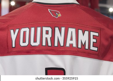 GLENDALE, AZ - December 19, 2015: Fan Shirt Of American Football Team Arizona Cardinals.