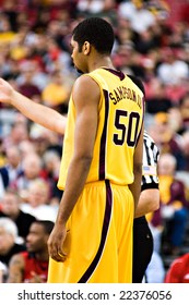 GLENDALE, AZ - DECEMBER 20: Minnesota Gopher Ralph Sampson III On The Court In The Basketball Game Against Louisville On December 20, 2008 In Glendale, Arizona.