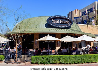 GLENDALE, AZ, USA - FEB 25, 2016:  The Yard House At Westgate Entertainment District,a Sports Bar Chain Claiming To Have The World's Largest Draft Beer Collection,  Founded In In 1996 In California.