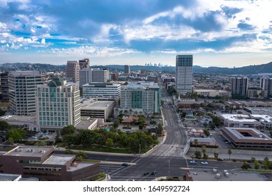 Glendale California Downtown Drone View