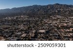 Glendale, California, USA - August 18, 2024: Afternoon sunlight shines on dense housing near downtown Glendale.