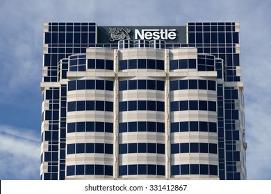 GLENDALE, CA/USA - OCTOBER 24, 2105: Nestle USA Headquarters. Nestle Is A Swiss Transnational Food And Beverage Company And Ranked On The Fortune Global 500.