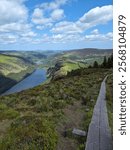 GLendalough hike in wicklow mountains with spinc boardwalk ireland