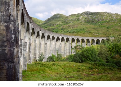 Glenfinnan Railway Viaduct On The West Highland Line In Glenfinnan, Scotland