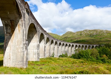 Glenfinnan Railway Viaduct On The West Highland Line In Glenfinnan, Scotland