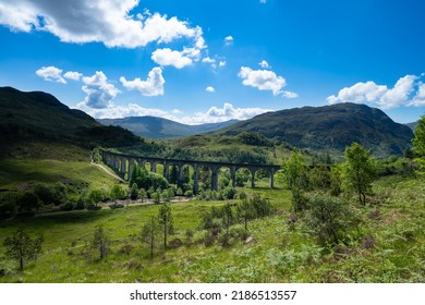 Glenfinnan Railway Viaduct In Scotland