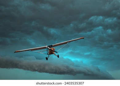 Glider airplane in mid flight in Buenos Aires - Powered by Shutterstock