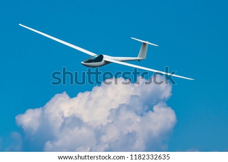 Glider plane flying