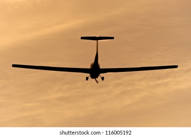Glider in sunset