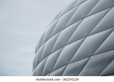 Glimpse of inflated ETFE creating a fantastic abstract background
