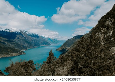 Glistening waters of Oslo, Norway. The scene captures the essence of Norwegian tranquility, inviting you to immerse yourselves in the picturesque surroundings. 
