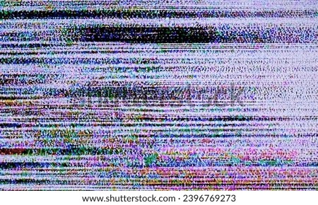 Glitch art scan line background. TV scan line monitor for old te