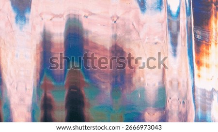 Glitch background. Wave distortion screen. Fragmented light lens abstract black texture. Duplicated colorful error blur gradient effect.