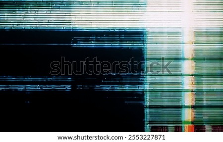 Glitch camera effect. Retro VHS background. Old video template. No signal. Static TV noise, bad TV signal