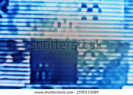 Glitch camera effect. Retro VHS background. Old video template. No signal. Static TV noise, bad TV signal