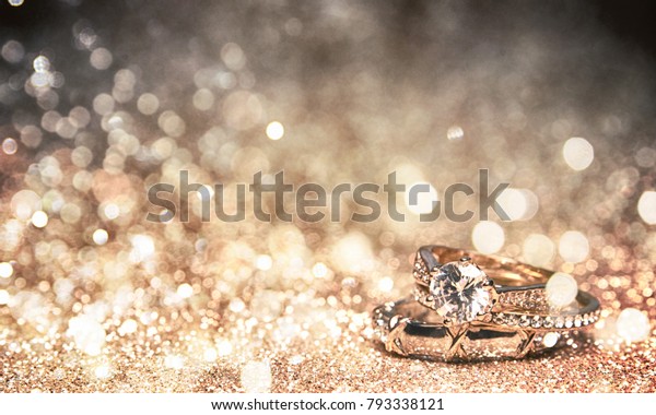 Glitter Background Wedding Rings Stock Photo 793338121 | Shutterstock