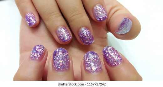 Glitter Gel Nails