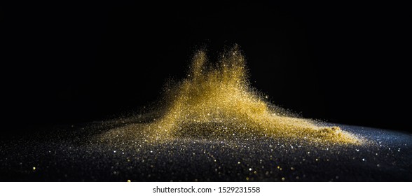 glitter lights grunge background, gold glitter defocused abstract Twinkly gold Lights Background.  - Shutterstock ID 1529231558