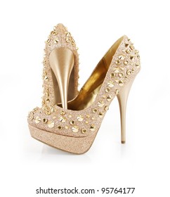 golden heels for girls