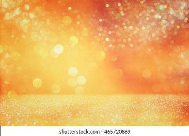 Glitter Vintage Lights Background. Defocused.