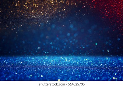 Glitter Vintage Lights Background. De-focused