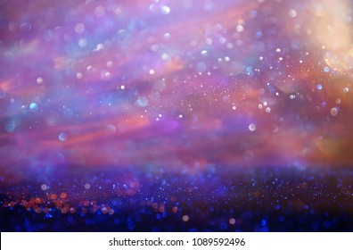 Purple Glitter Lights Background Defocused Stock Photo (Edit Now) 748717924