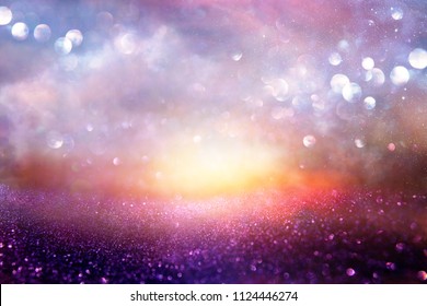 Purple Glitter Lights Background Defocused Stock Photo (Edit Now) 750077836