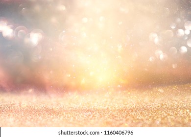 glitter vintage lights background. silver and gold. de-focused - Shutterstock ID 1160406796