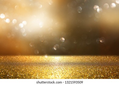 glitter vintage lights background. silver and gold. de-focused