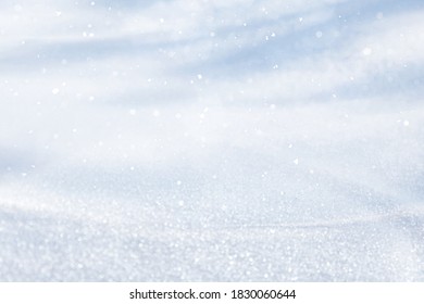 GLITTERING SNOW BACKGROUND, WHITE ICY WINTER LANDSCAPE WITH PLACE FOR MONTAGE OR DISPLAY - Powered by Shutterstock