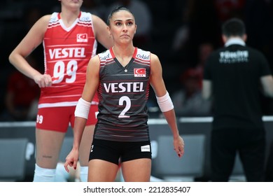 Gliwice, Poland October 11 2022 - Quarter Final World Women's Volleyball Championship 2022 Match USA - Turkey: Simge Sebnem Akoz 
