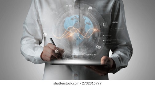 Global AI and data processing system enhances data, AI, and processing efficiency through digital network and global integration of intelligent technology Vouch