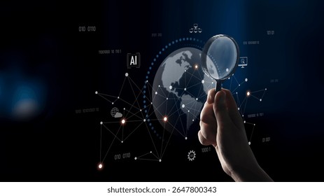 Global AI network showing connection between AI, global, and network elements across the digital world and data infrastructure Latch - Powered by Shutterstock - Get 15% off with code: PIKWIZARD15