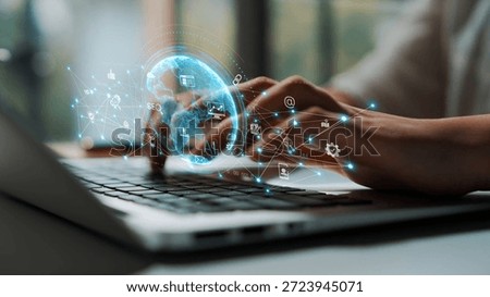 Global AI-powered digital network ecosystem connecting data, finance, analytics, ecommerce, communication, and automation across continents through technology and cloud Marrow