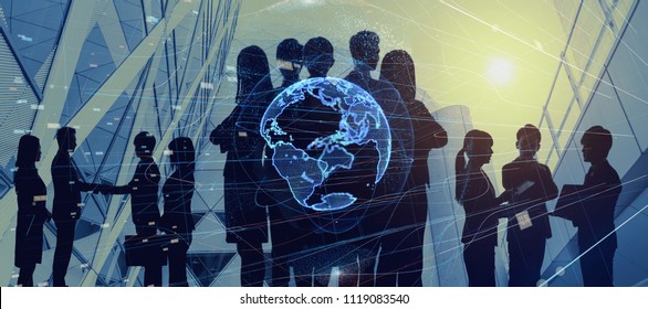 Global business concept. Group of businessperson.