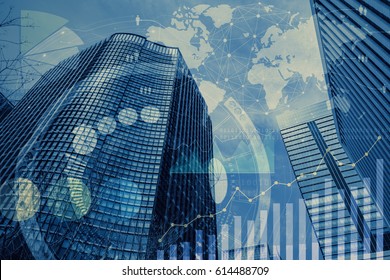 global business and information communication technology - Shutterstock ID 614488709