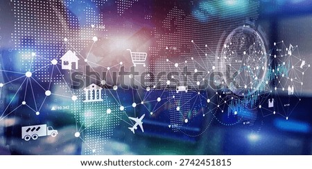 Global Business Network and Digital Data Exchange Visualization.
