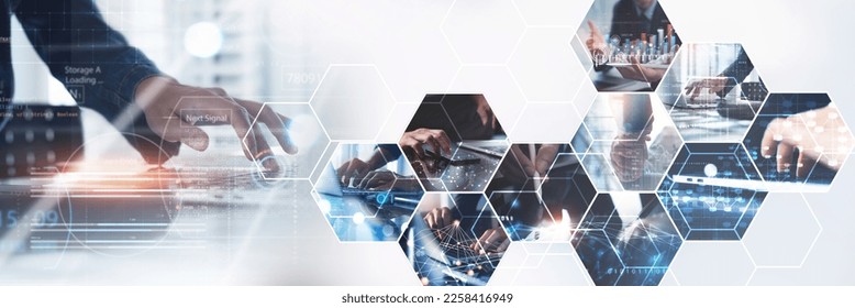 Global business network, digital technology, data exchange concept. Business Intelligence and cloud computing, digital marketing, data processing and blockchain technology management