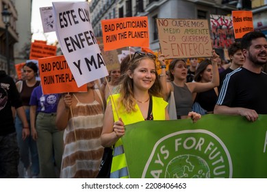 A Global Climate Strike Organized By Fridays For Future, A European Youth Movement In Defense Of The Planet. Madrid, Spain, 09232022