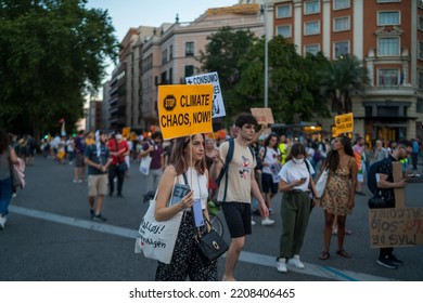 A Global Climate Strike Organized By Fridays For Future, A European Youth Movement In Defense Of The Planet. Madrid, Spain, 09232022