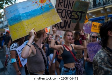 A Global Climate Strike Organized By Fridays For Future, A European Youth Movement In Defense Of The Planet. Madrid, Spain, 09232022