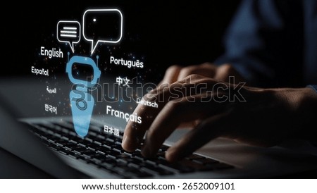 Global communication with multiple languages, digital translation tools, multilingual technology, cross-cultural communication, and virtual language learning environments. Muxer
