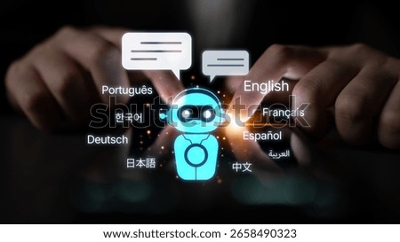 Global communication with multiple languages, digital translation tools, multilingual technology, cross-cultural communication, and virtual language learning environments. Spline