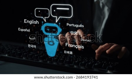 Global communication with multiple languages, digital translation tools, multilingual technology, cross-cultural communication, and virtual language learning environments. Muxer