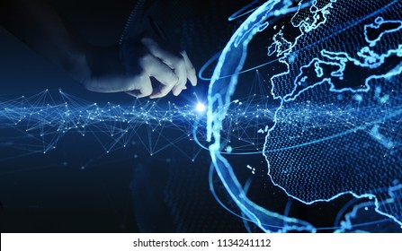 Global Communication Network Concept Stock Photo (Edit Now) 1134241112