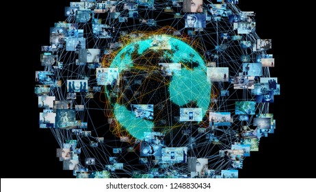 Global Communication Network Concept.