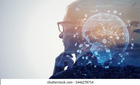 Global communication network concept. AI (Artificial Intelligence) concept.  - Powered by Shutterstock - Get 15% off with code: PIKWIZARD15