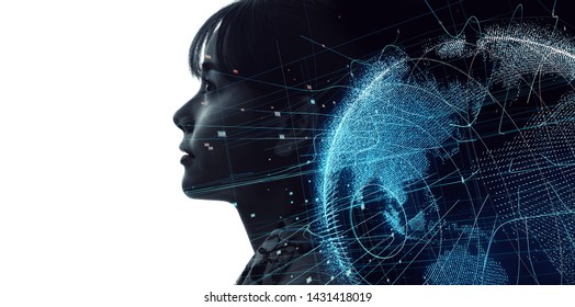 Global communication network concept. Artificial Intelligence. - Powered by Shutterstock - Get 15% off with code: PIKWIZARD15