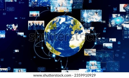 Global communication network concept. Image analysis. Digital transformation. AI (Artificial Intelligence).